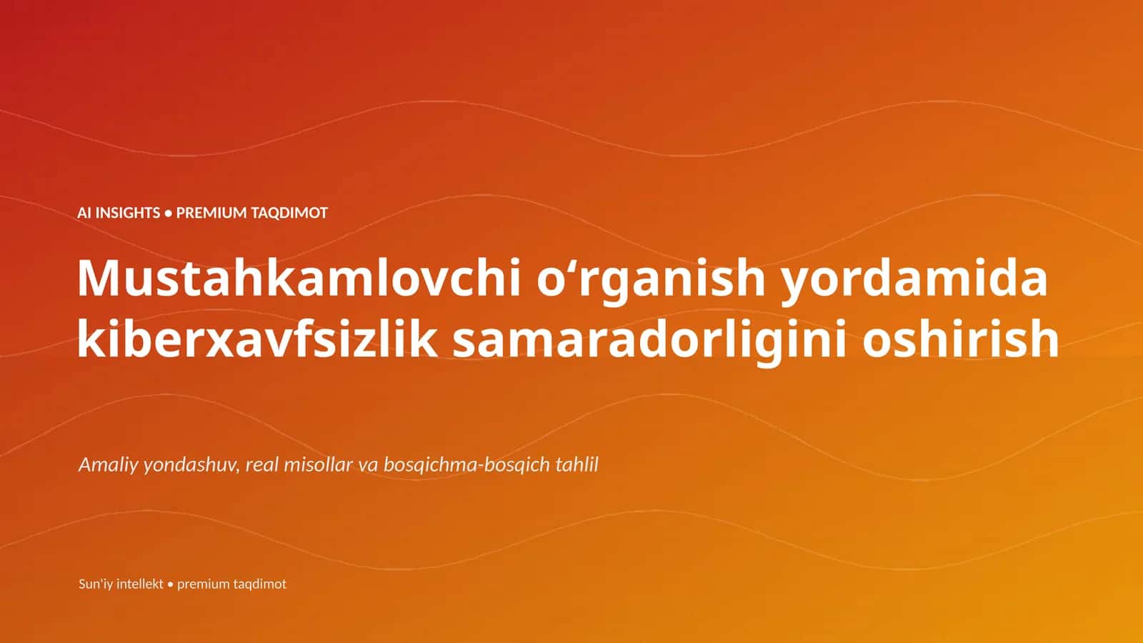 AI INSIGHTS • PREMIUM TAQDIMOT