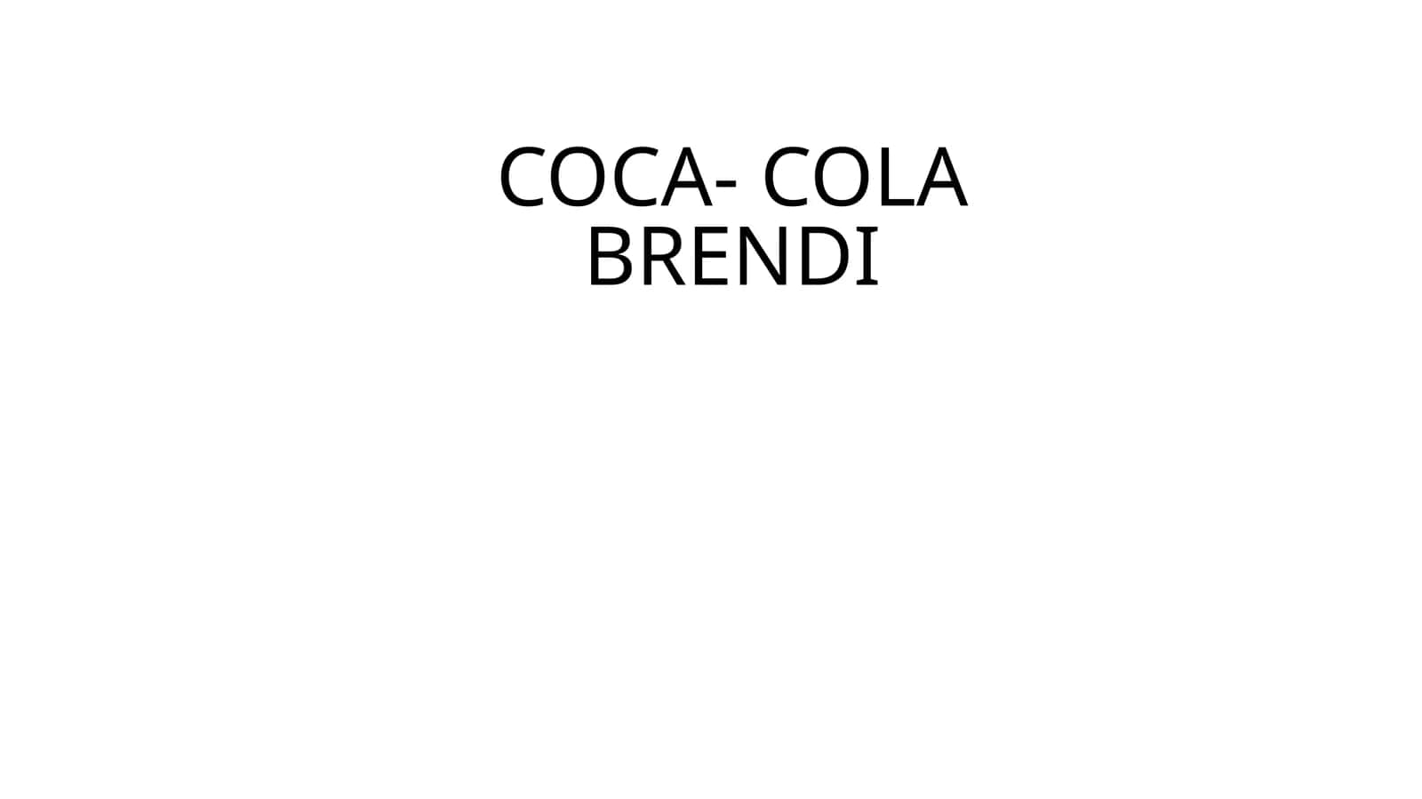 COCA- COLA BRENDI