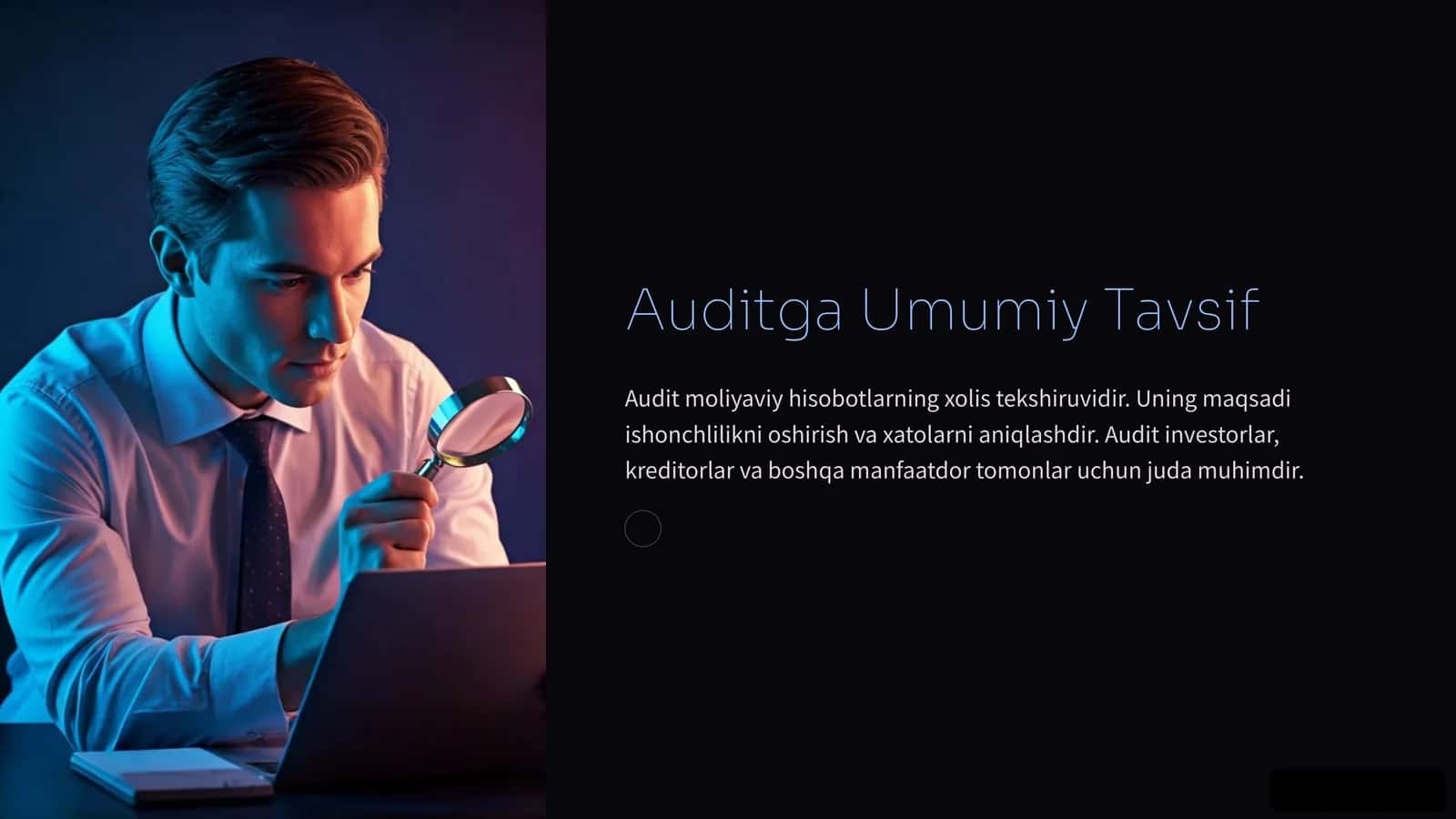 Auditga Umumiy Tavsif