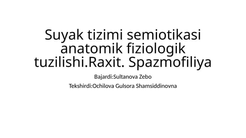 Suyak tizimi