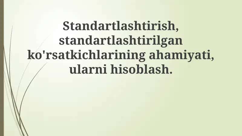 Standartlashtirish