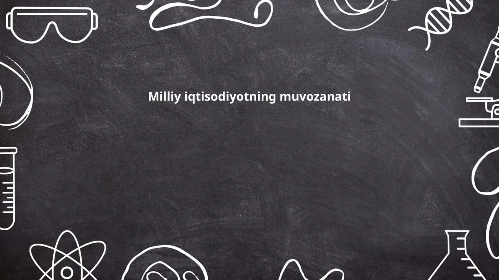 Milliy iqtisodiyotning muvozanati