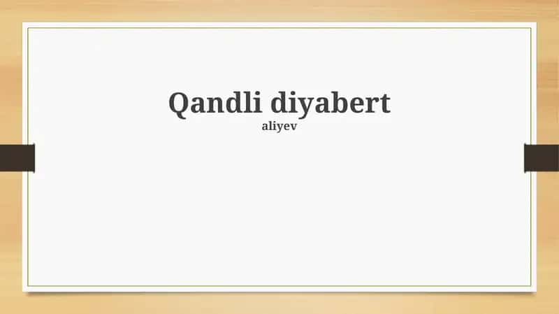 Qandli diyabert