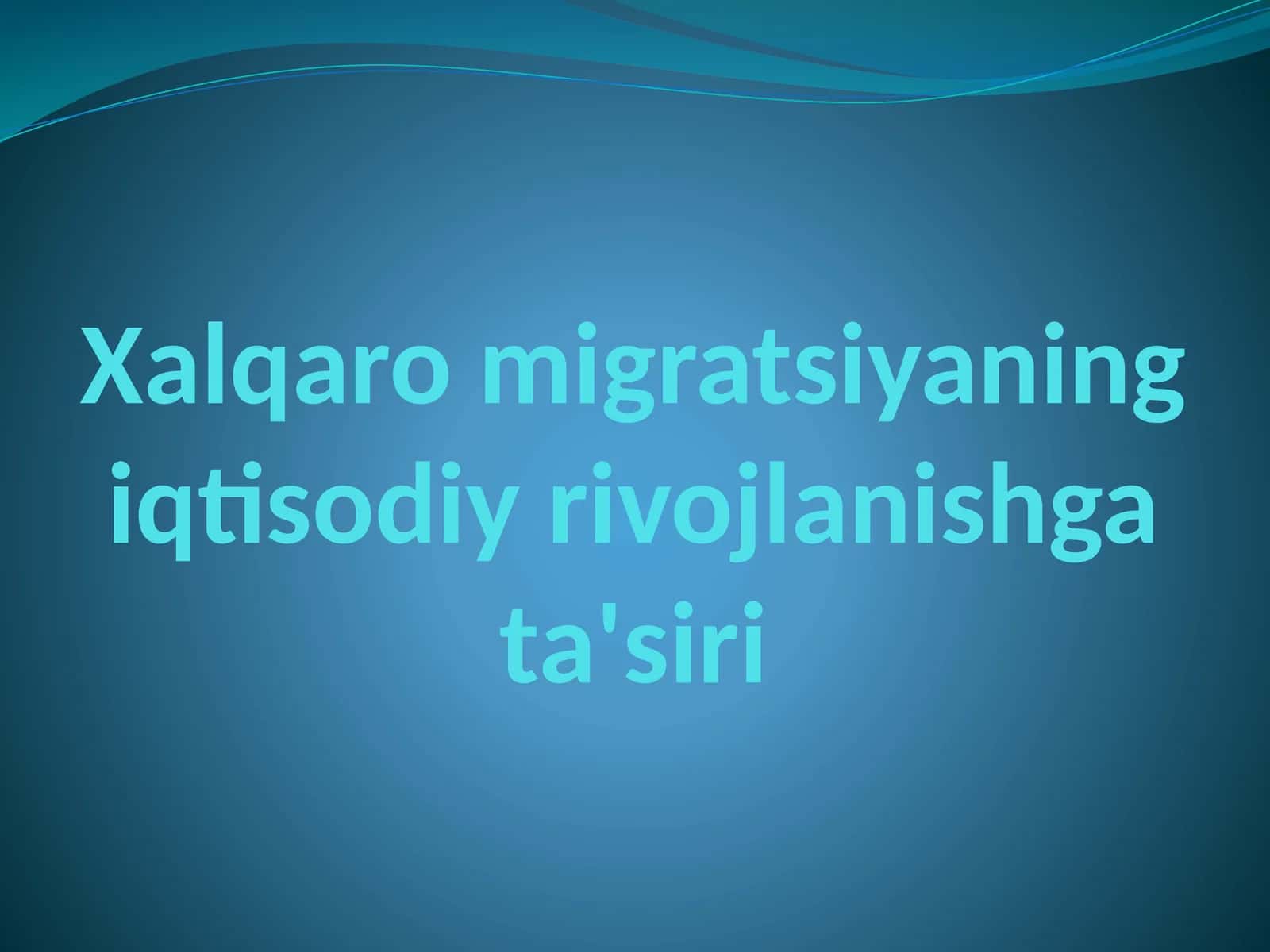 Aholi migratsiyasi va uning tasnifi