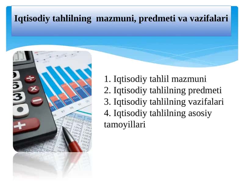 Iqtisodiy tahlil mazmuni