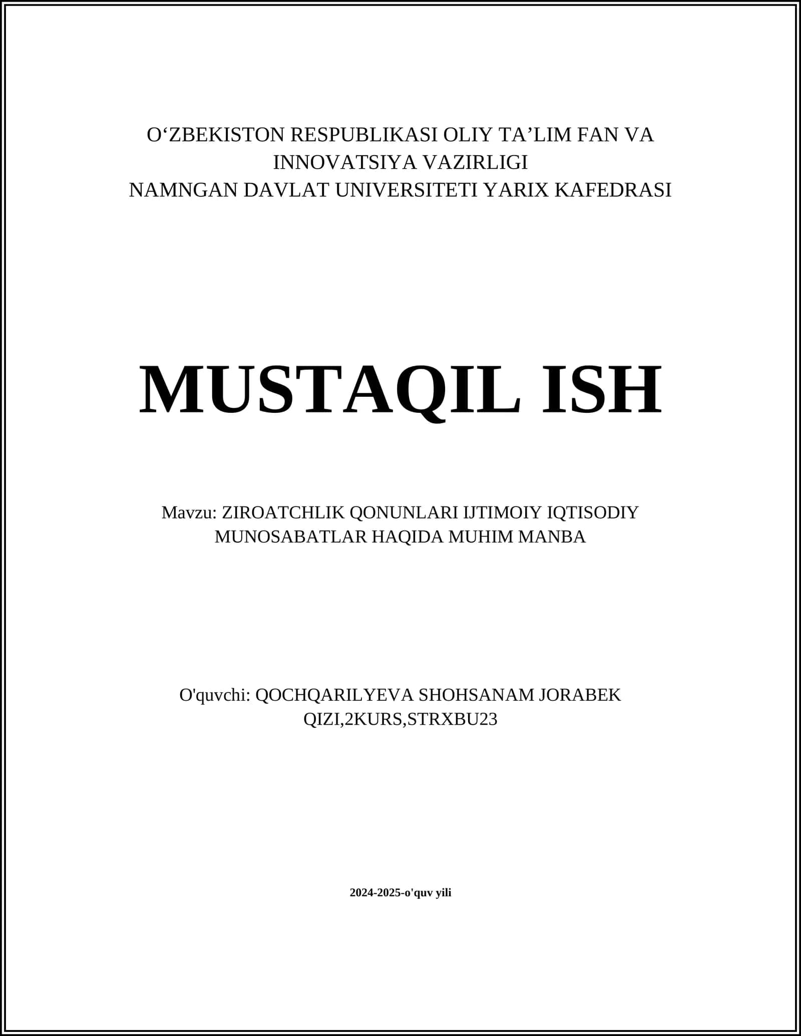 ZIROATCHLIK QONUNLARI IJTIMOIY IQTISODIY MUNOSABATLAR HAQIDA MUHIM MANBA
