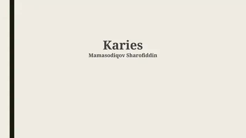 Karies