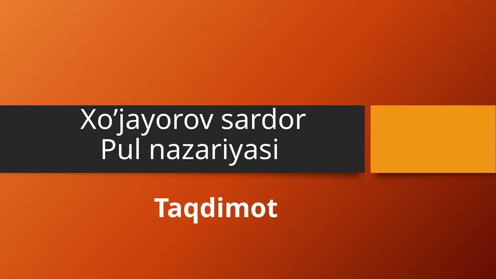 Pul nazariyasi