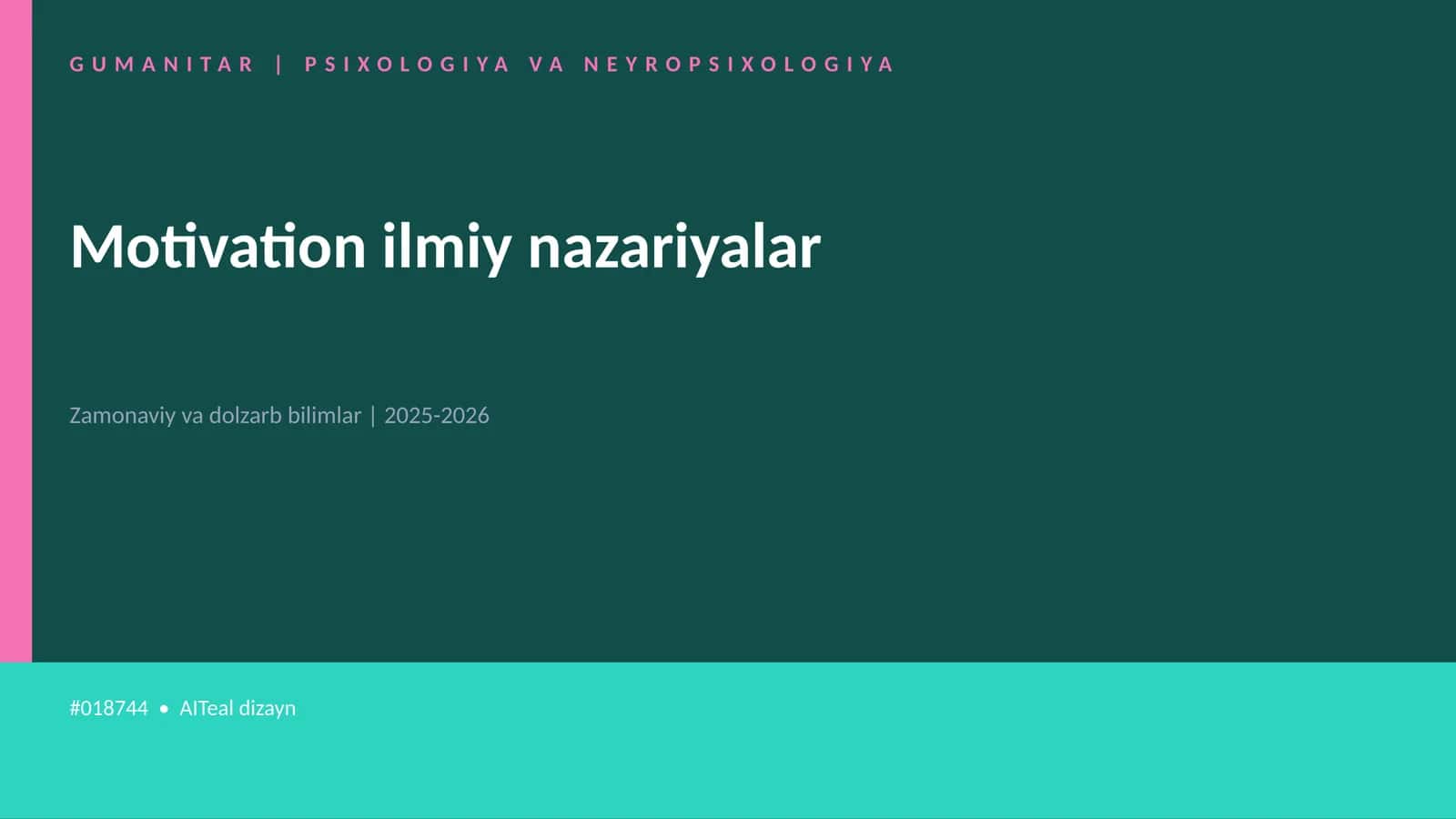 Motivation ilmiy nazariyalar