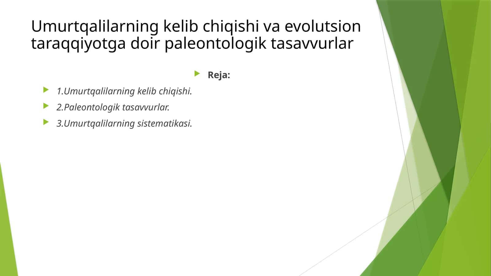 Umurtqalilarningkelibchiqishi