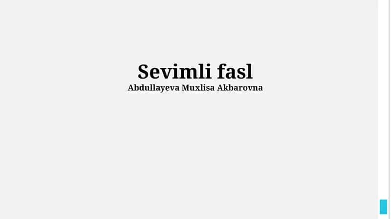 Sevimli fasl