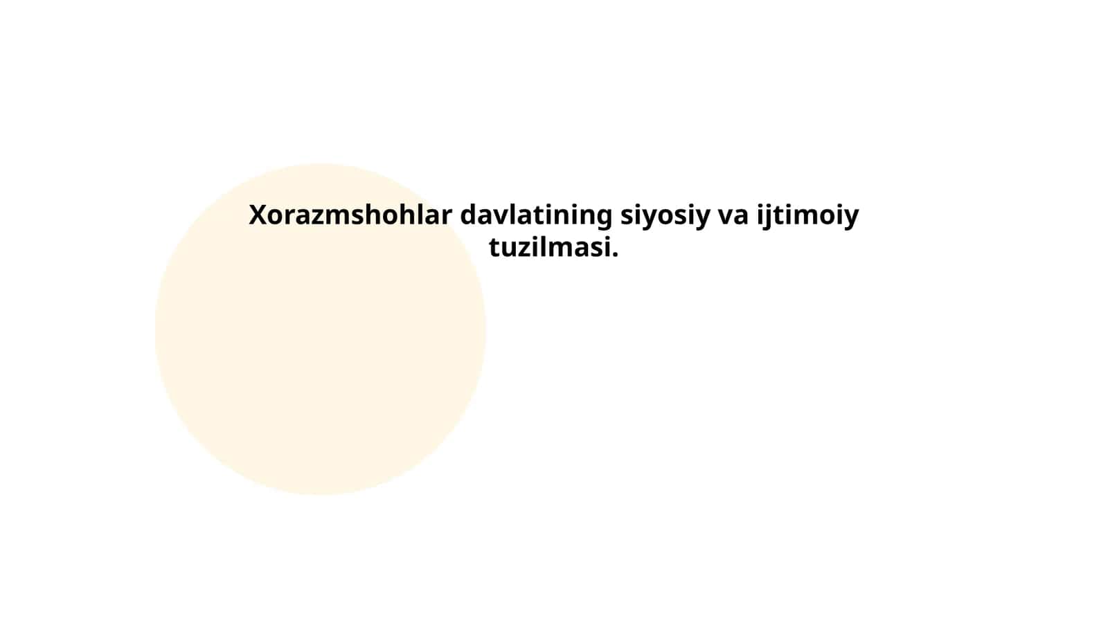 Xorazmshohlar davlatining siyosiy va ijtimoiy tuzilmasi