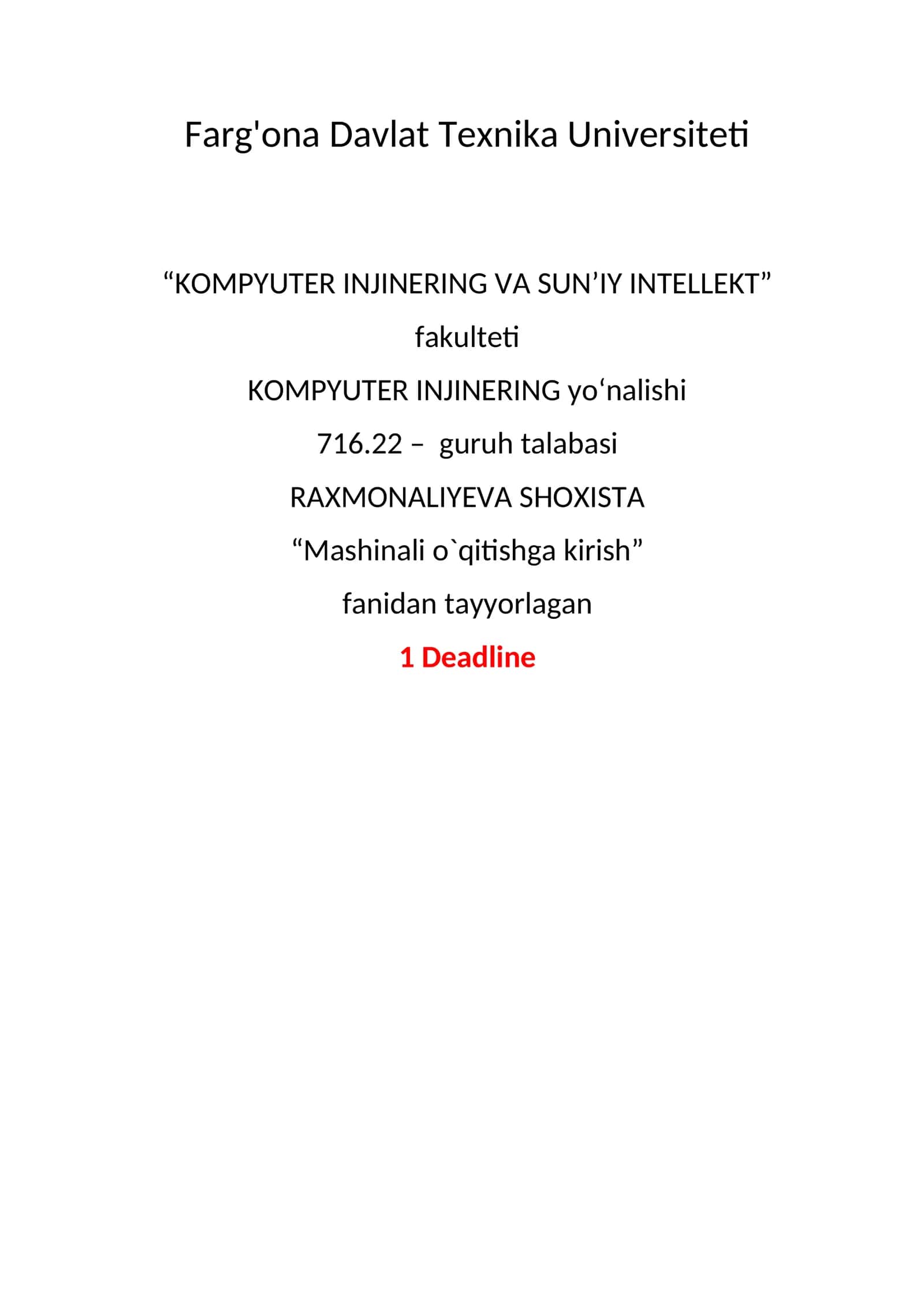 KOMPYUTER INJINERING VA SUN’IY INTELLEKT