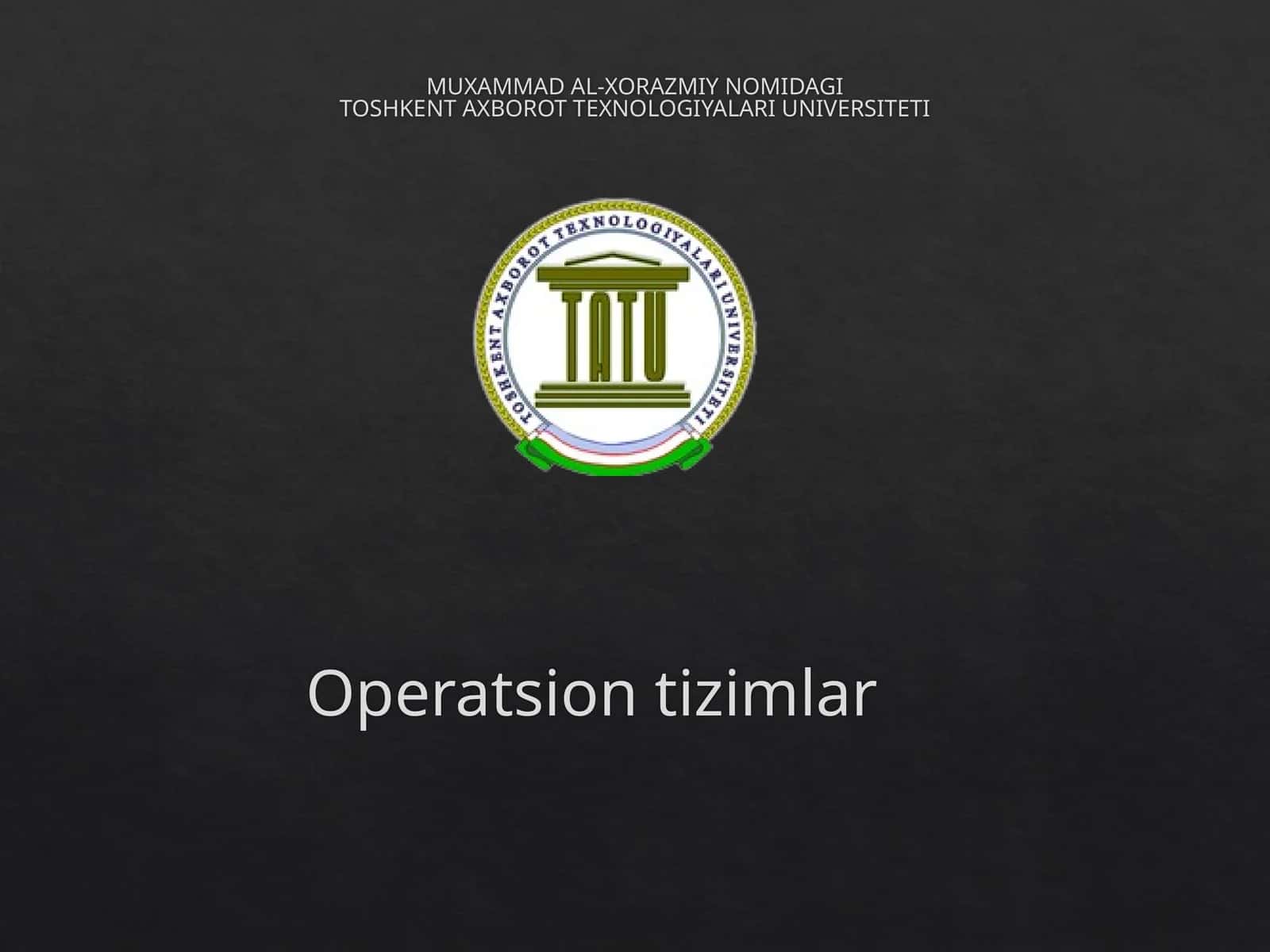 Operatsiontizimlar