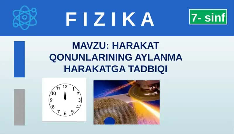 HARAKAT QONUNLARINING AYLANMA HARAKATGA TADBIQI