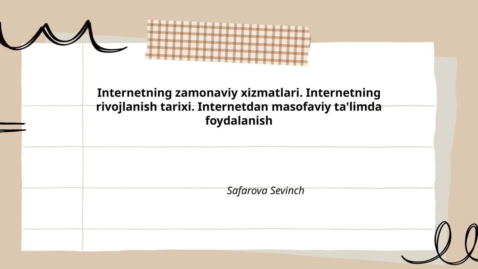 Internetning zamonaviy xizmatlari