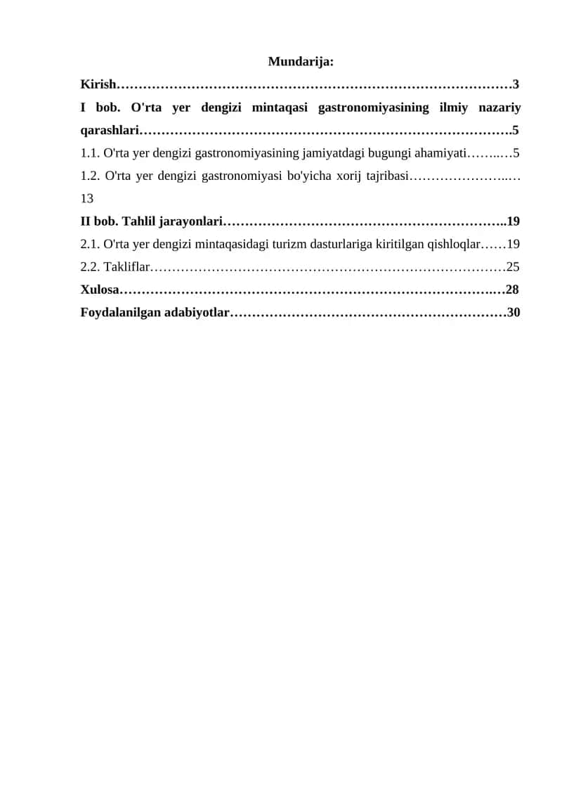 O'rta yer dengizi mintaqasi gastronomiyasi
