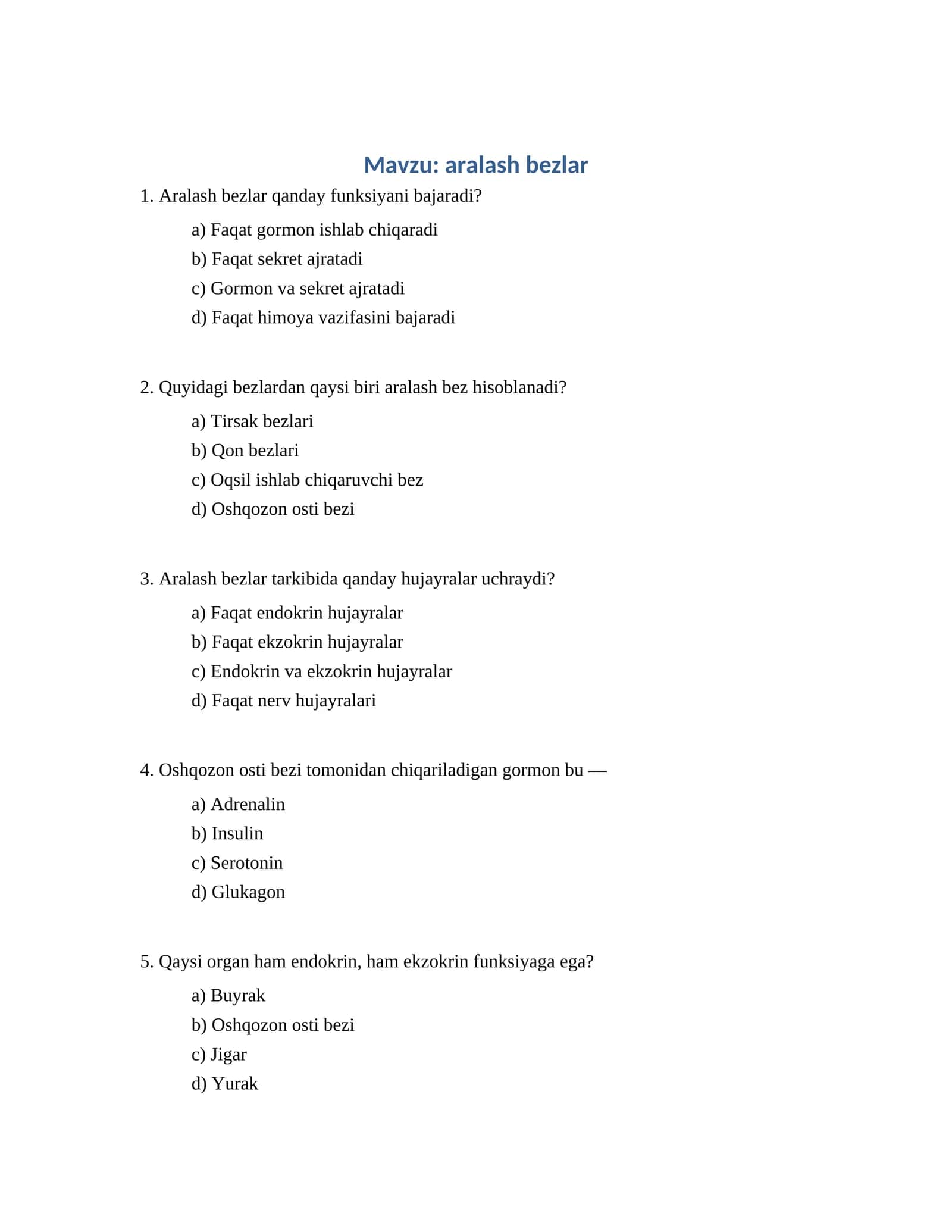 Aralash bezlar