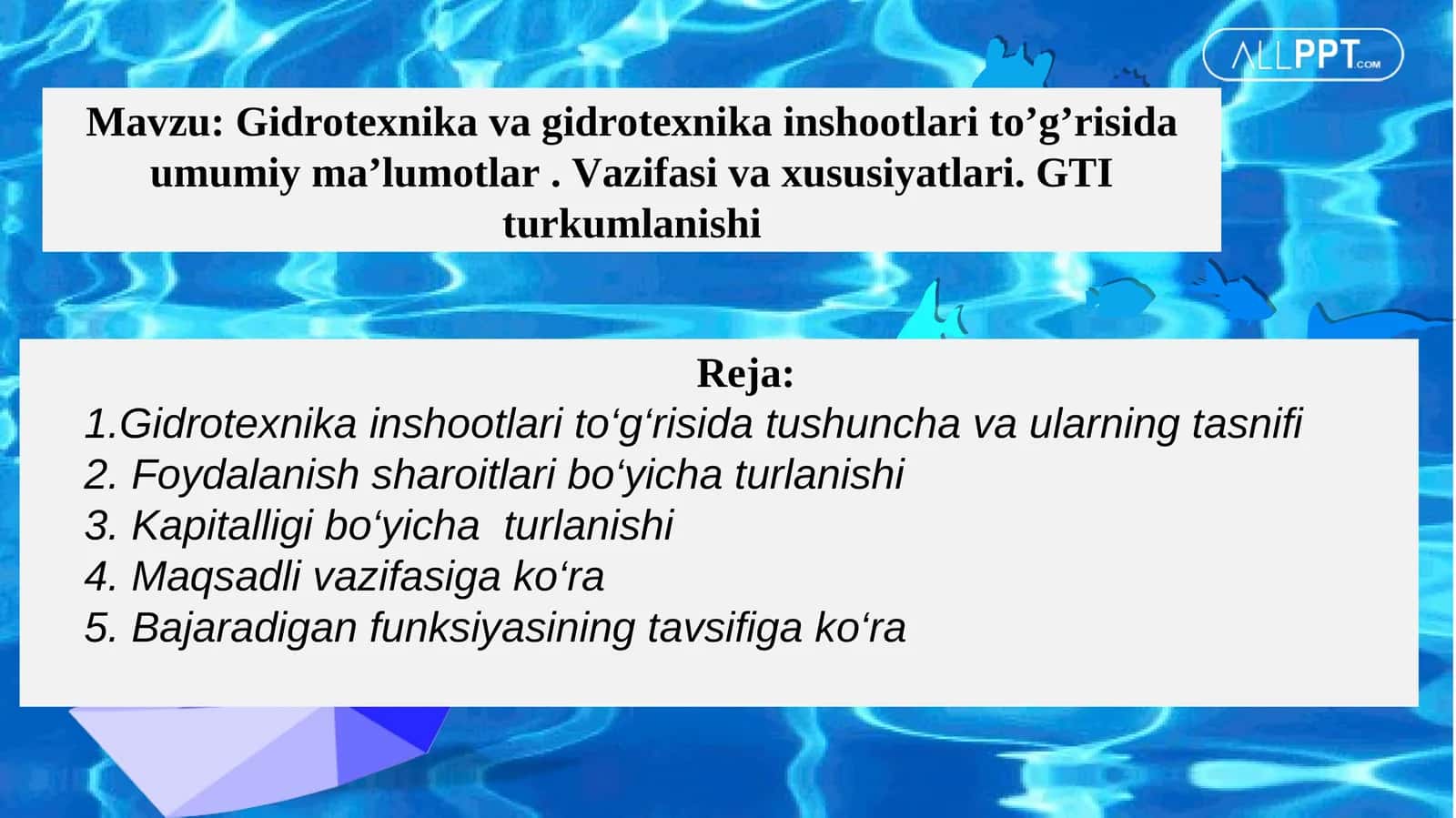 Gidrotexnika va gidrotexnika inshootlari