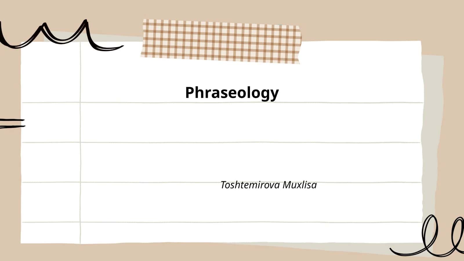 Phraseology