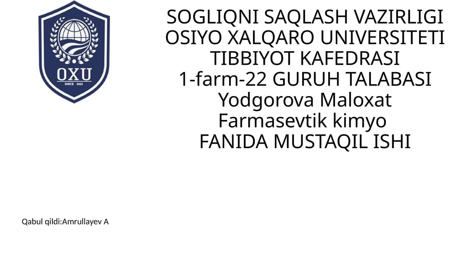 Piridin-4-karbonkislotasi tahlili