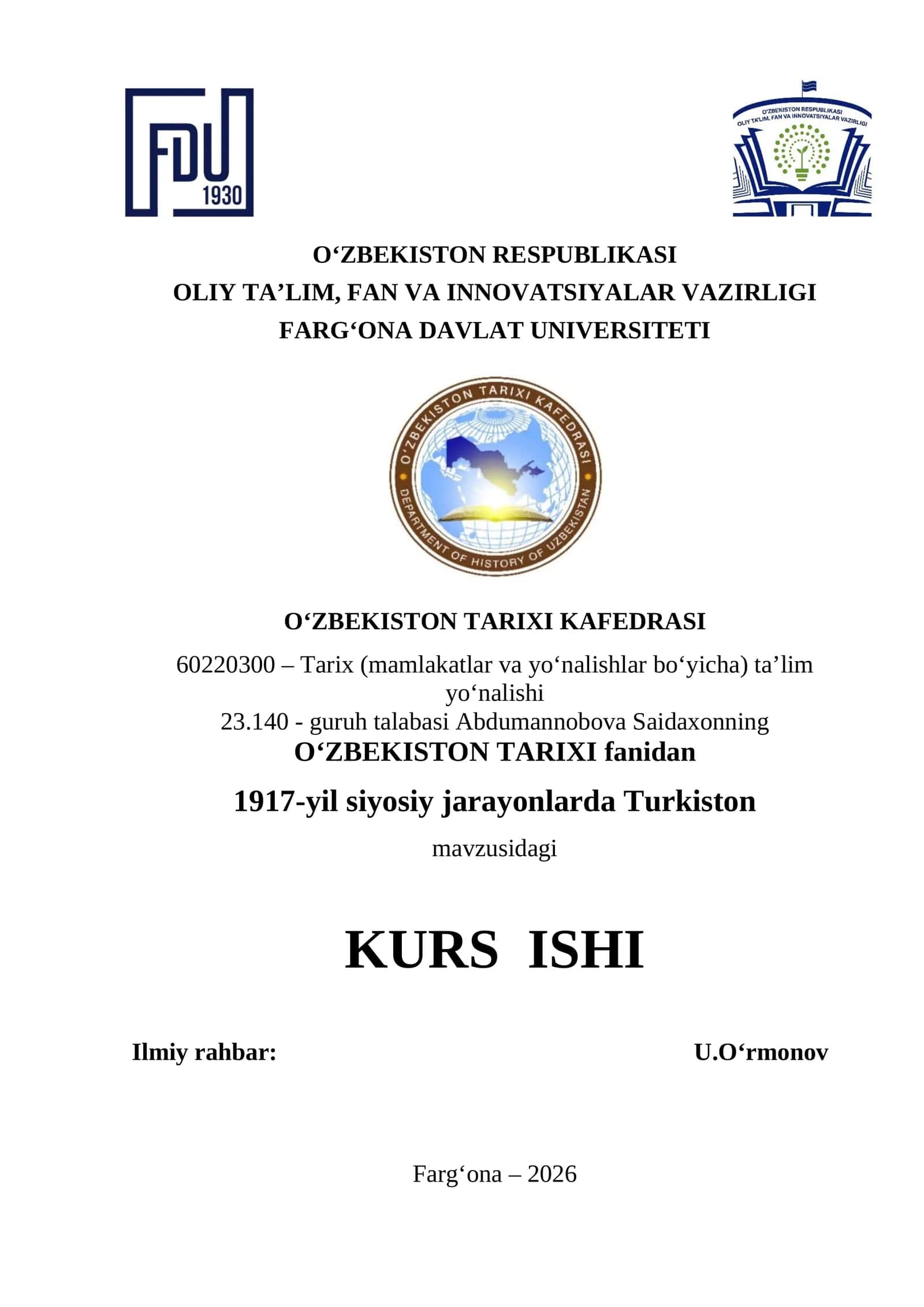 Turkistonda 1917-yil siyosiy jarayonlarda