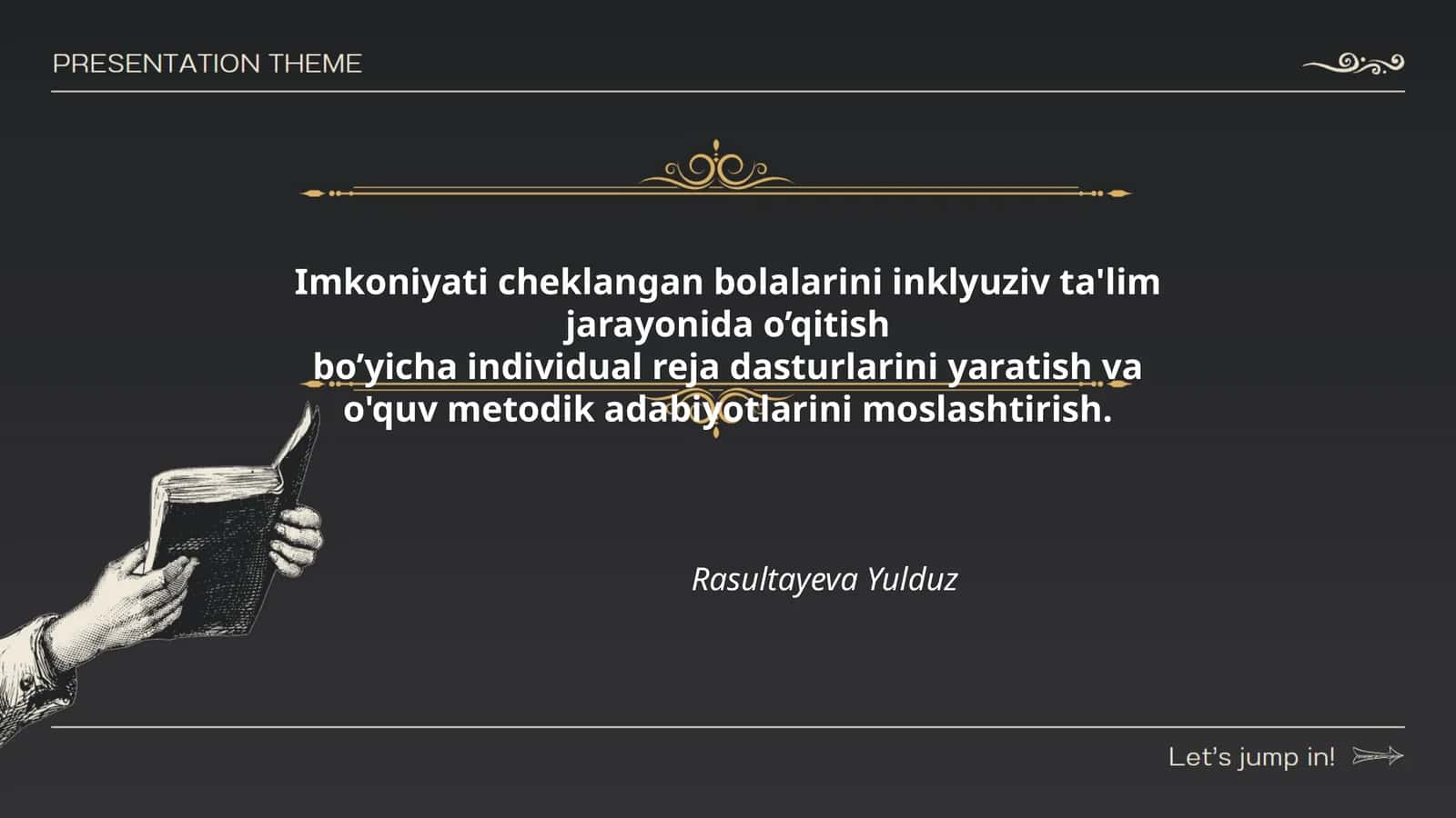 Imkoniyati cheklangan bolalarini inklyuziv ta'lim jarayonida o’qitish bo’yicha individual reja dasturlarini yaratish va o'quv metodik adabiyotlarini moslashtirish