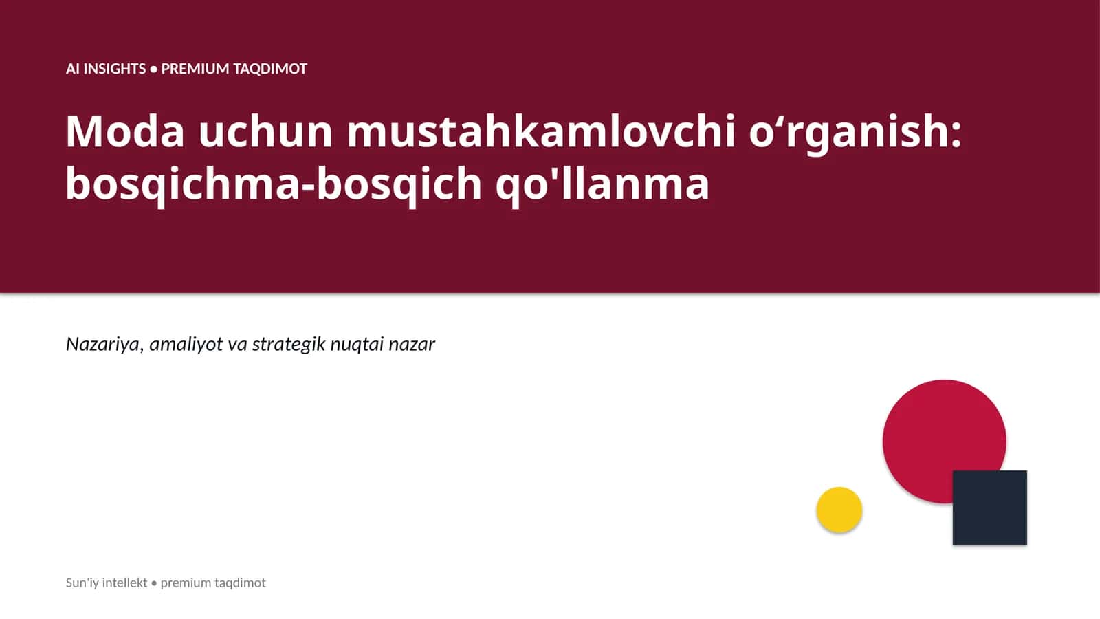 Premium Taqdimot (AI INSIGHTS)
