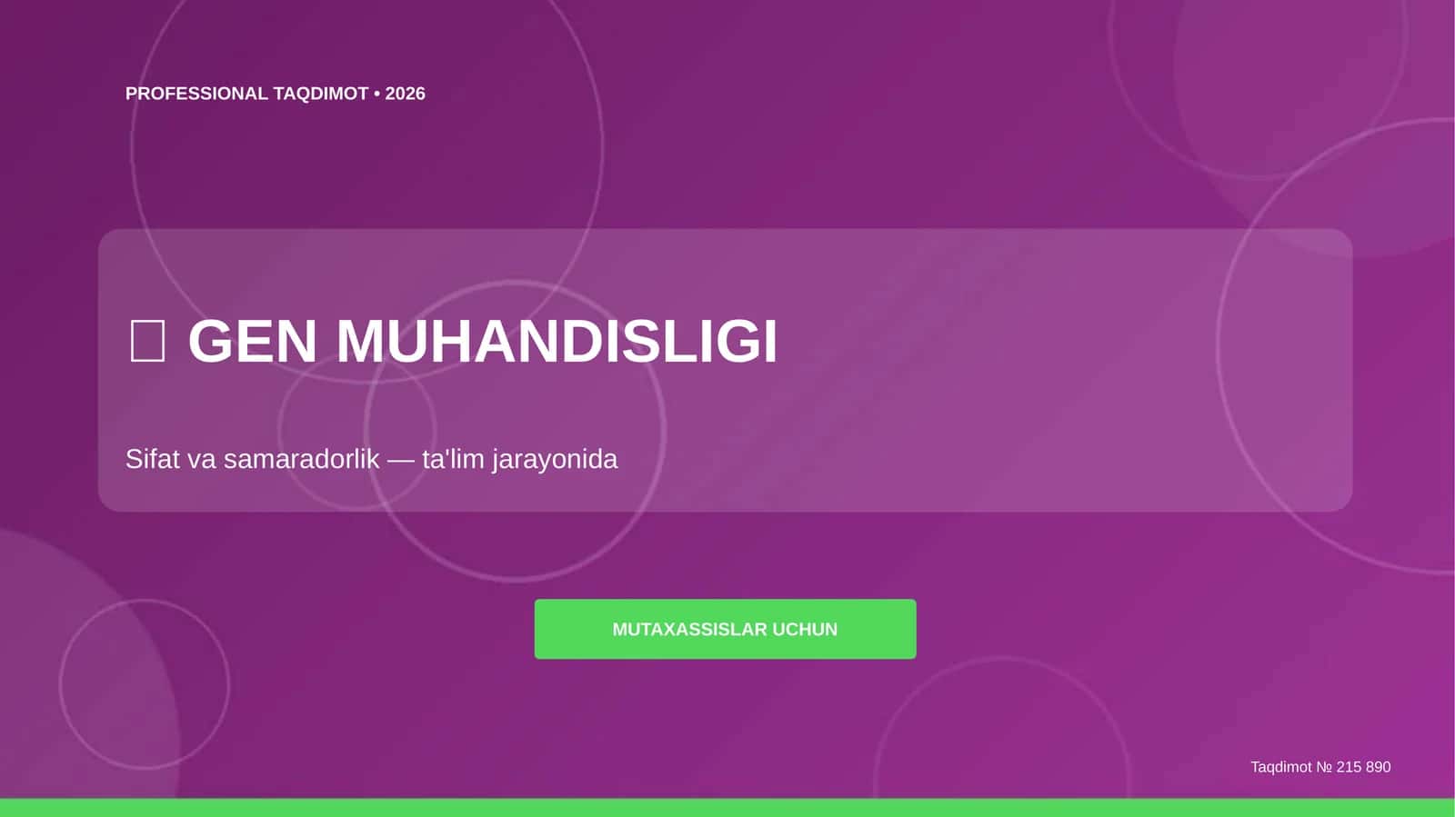 Gen muhandisligi: sifat va samaradorlik