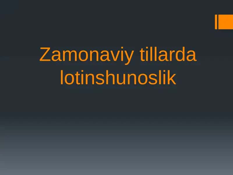 Zamonaviy tillarda lotinshunoslik