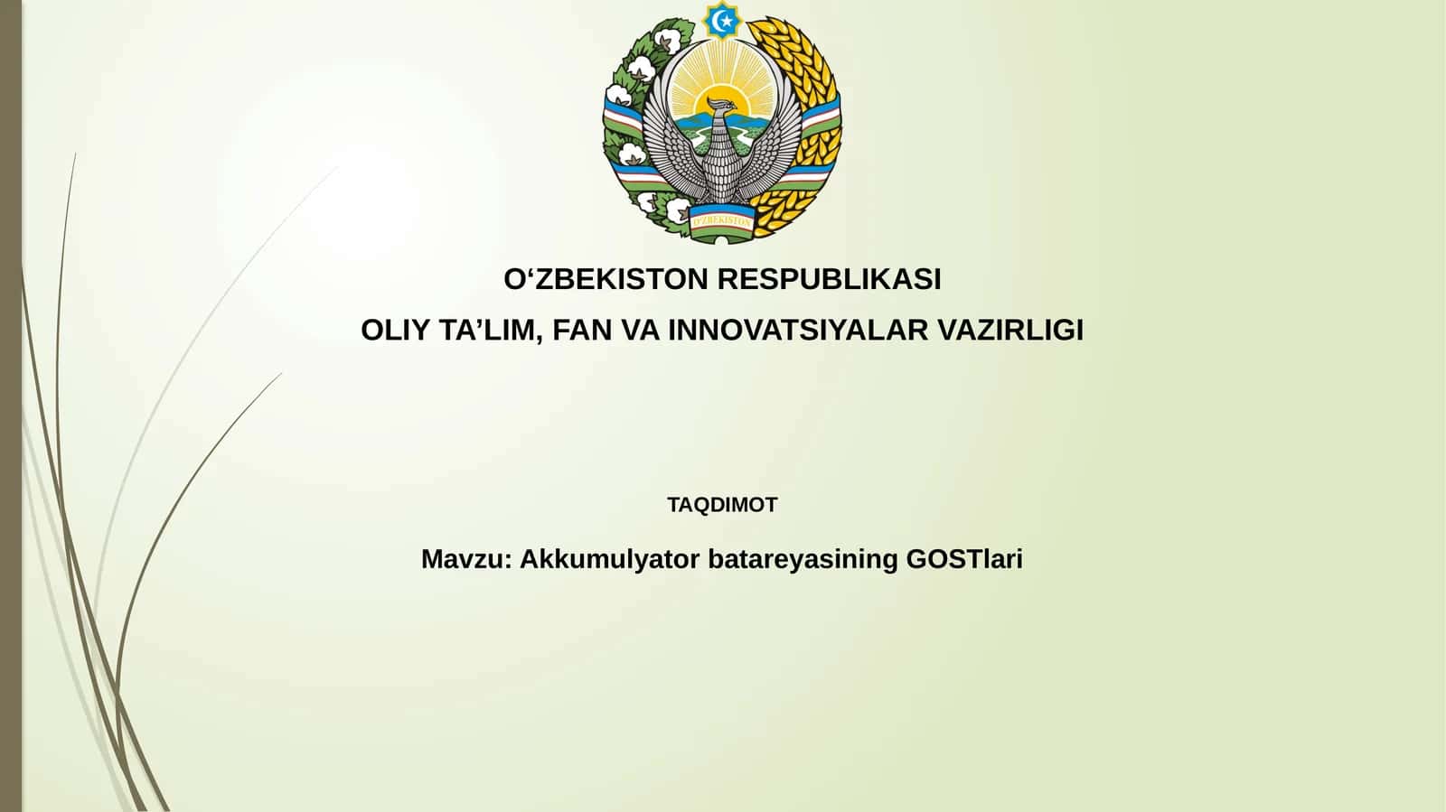 AkkumulyatorbatareyasiningGOSTlari