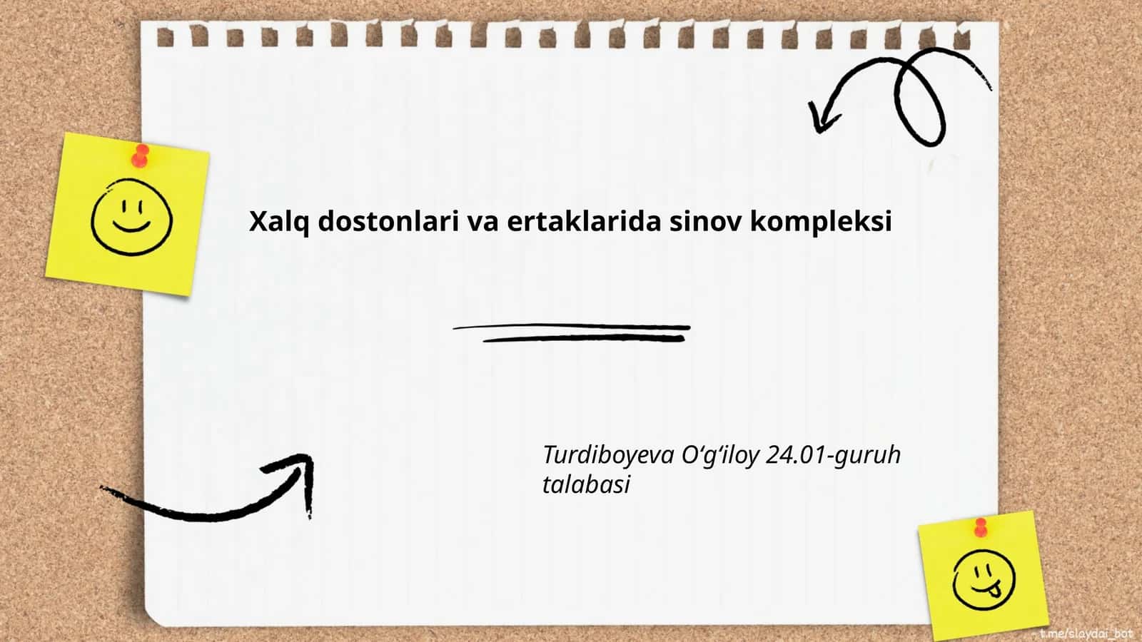 Xalq dostonlari va ertaklarida sinov kompleksi