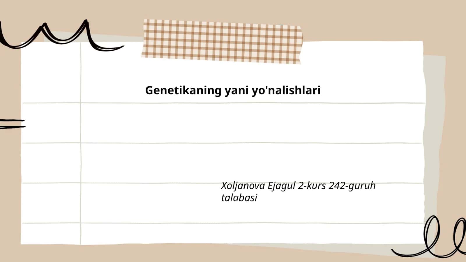 Genetikaning yani yo'nalishlari