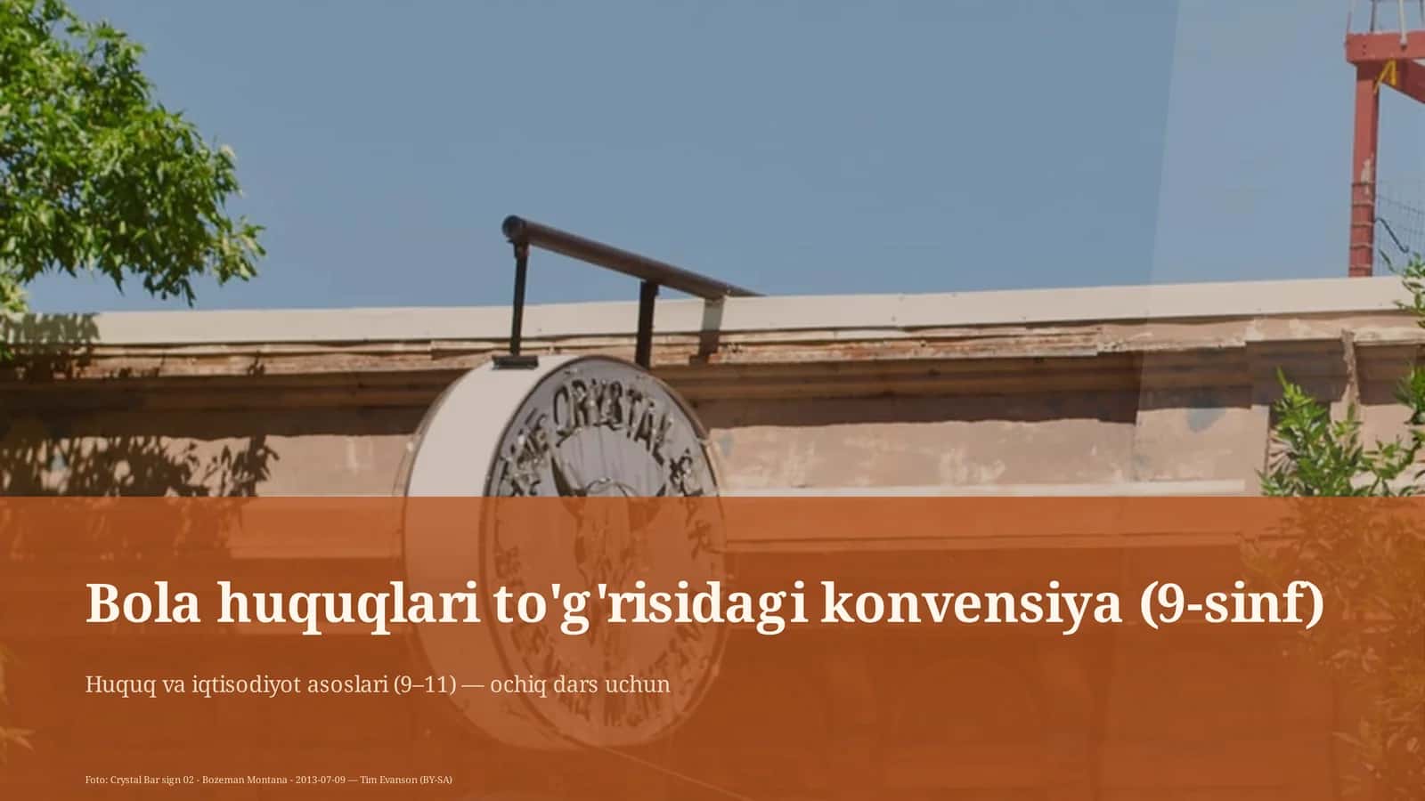 Bola huquqlari to'g'risidagi konvensiya (9-sinf)