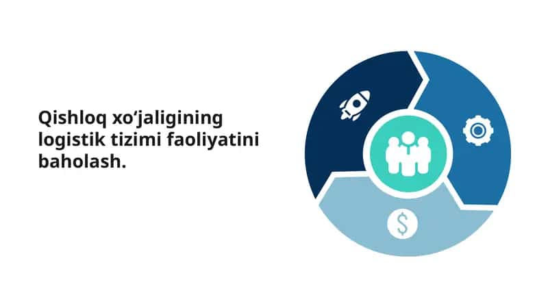 Qishloq xoʻjaligining logistik tizimi faoliyatini baholash.