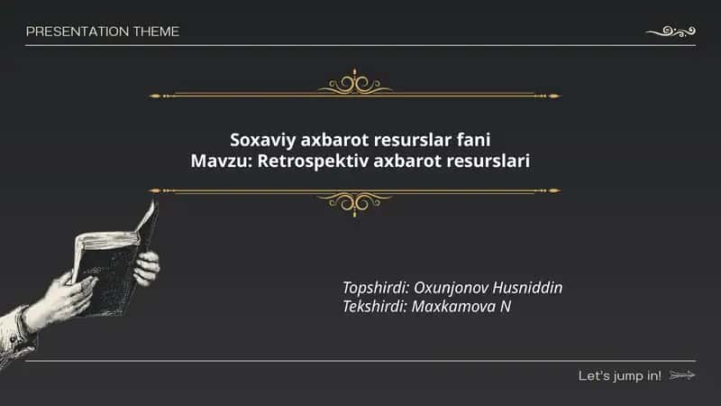 Retrospektiv axbarot resurslari