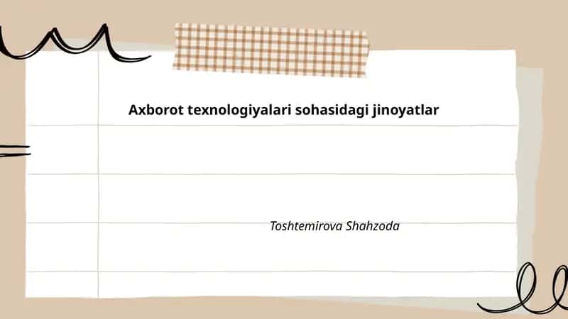 Axborot texnologiyalari sohasidagi jinoyatlar