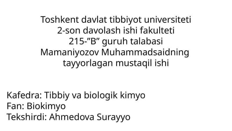 Uglevod almashinuvi