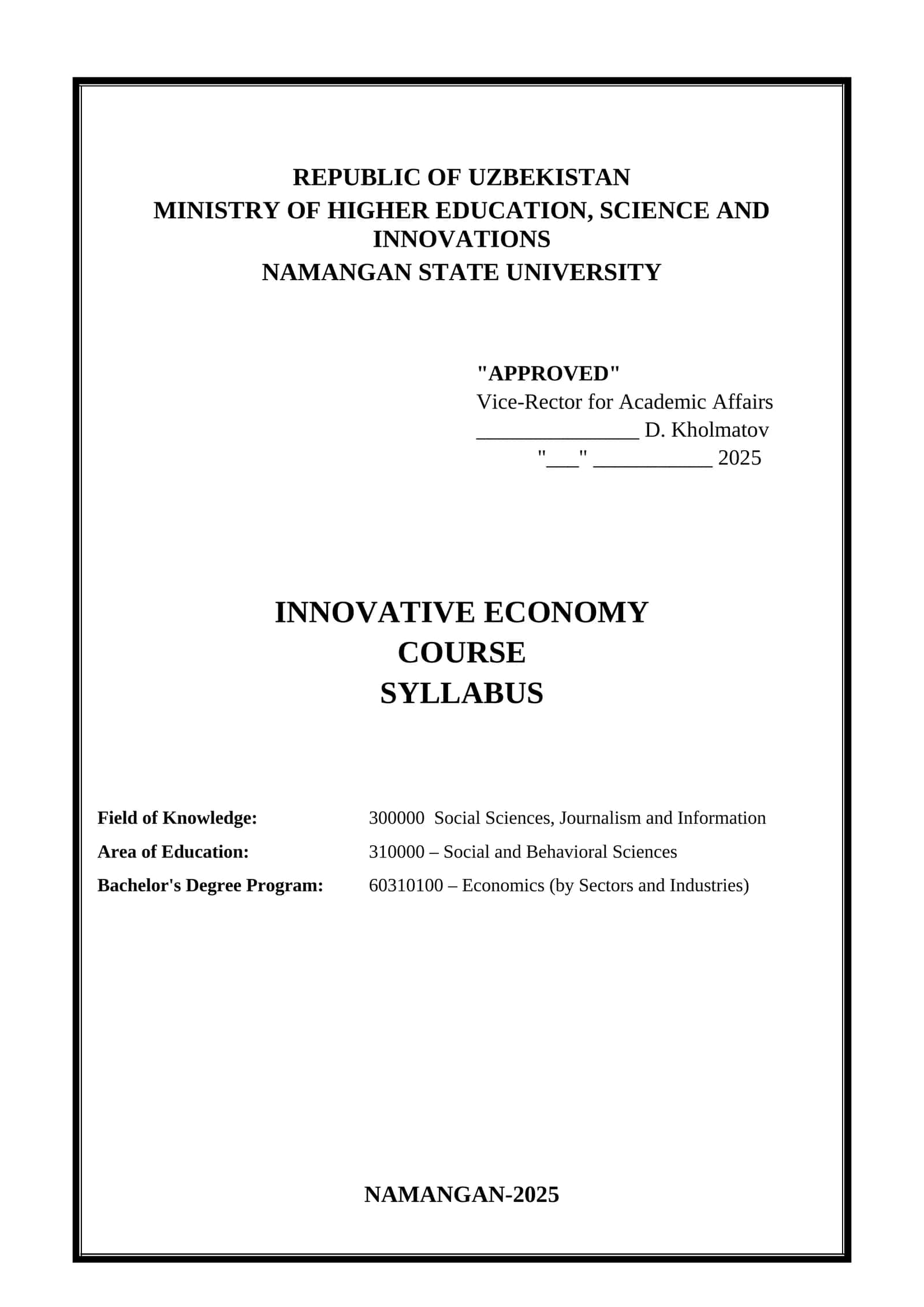 INNOVATIVE ECONOMY