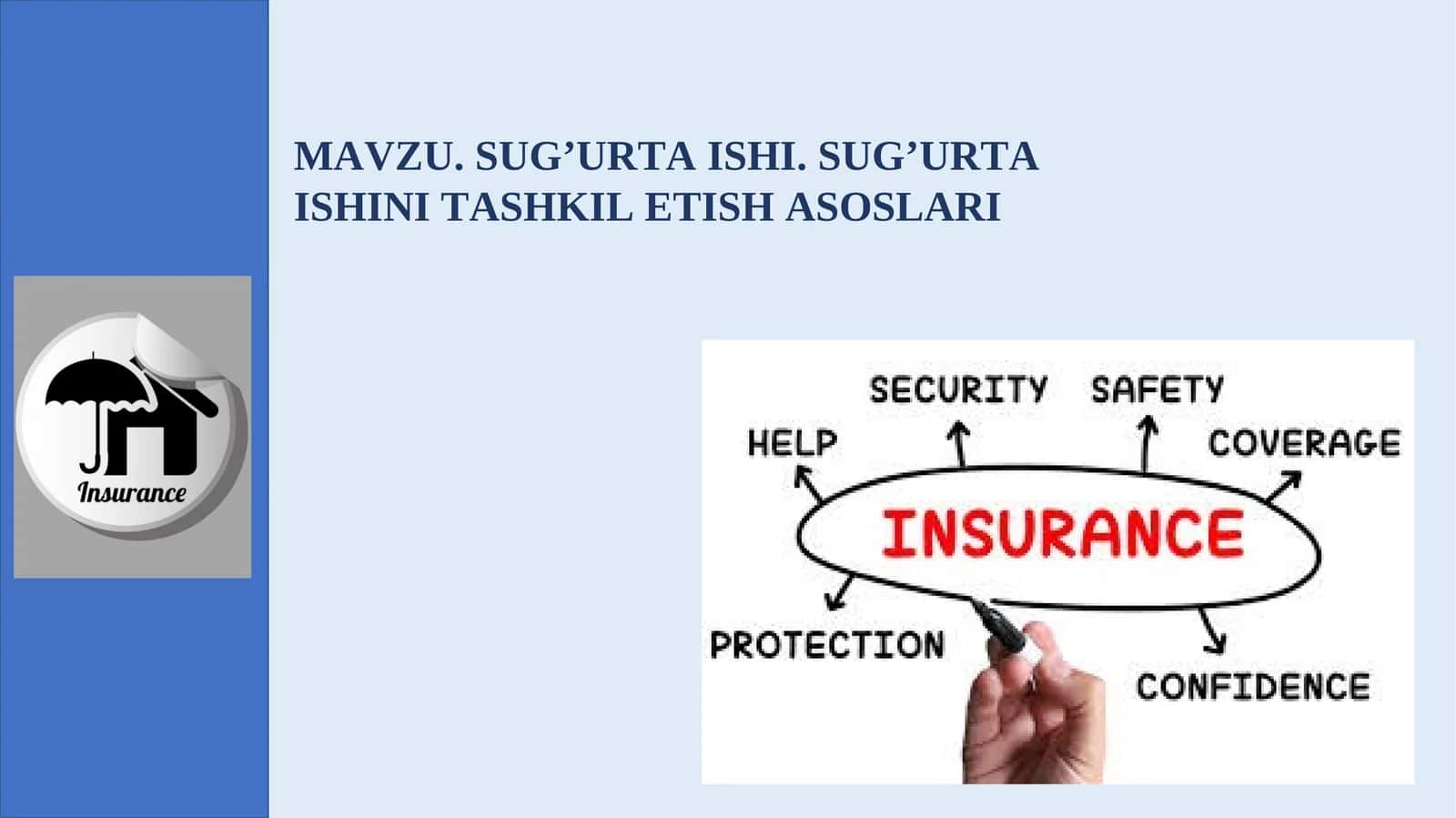 SUG’URTA ISHI. SUG’URTA ISHINI TASHKIL ETISH ASOSLARI