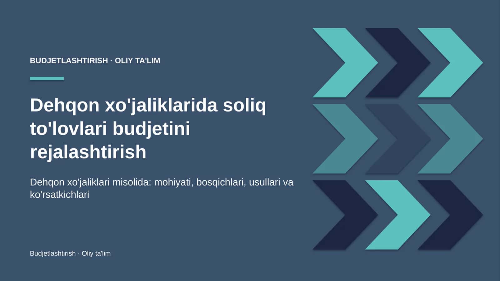 dehqon xo'jaliklarida soliq to'lovlari budjetini rejalashtirish 9637