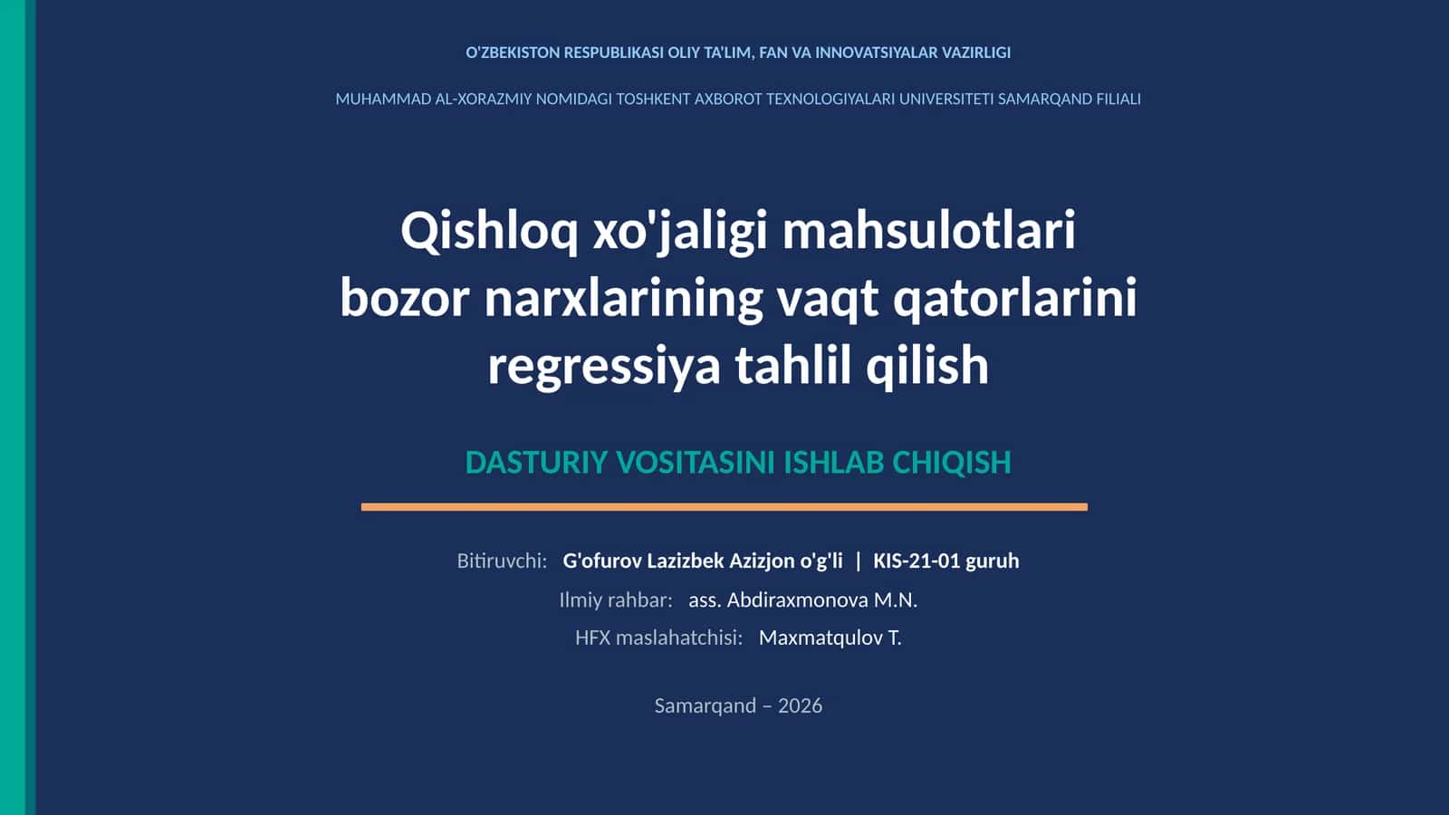 Qishloq xo'jaligi mahsulotlari