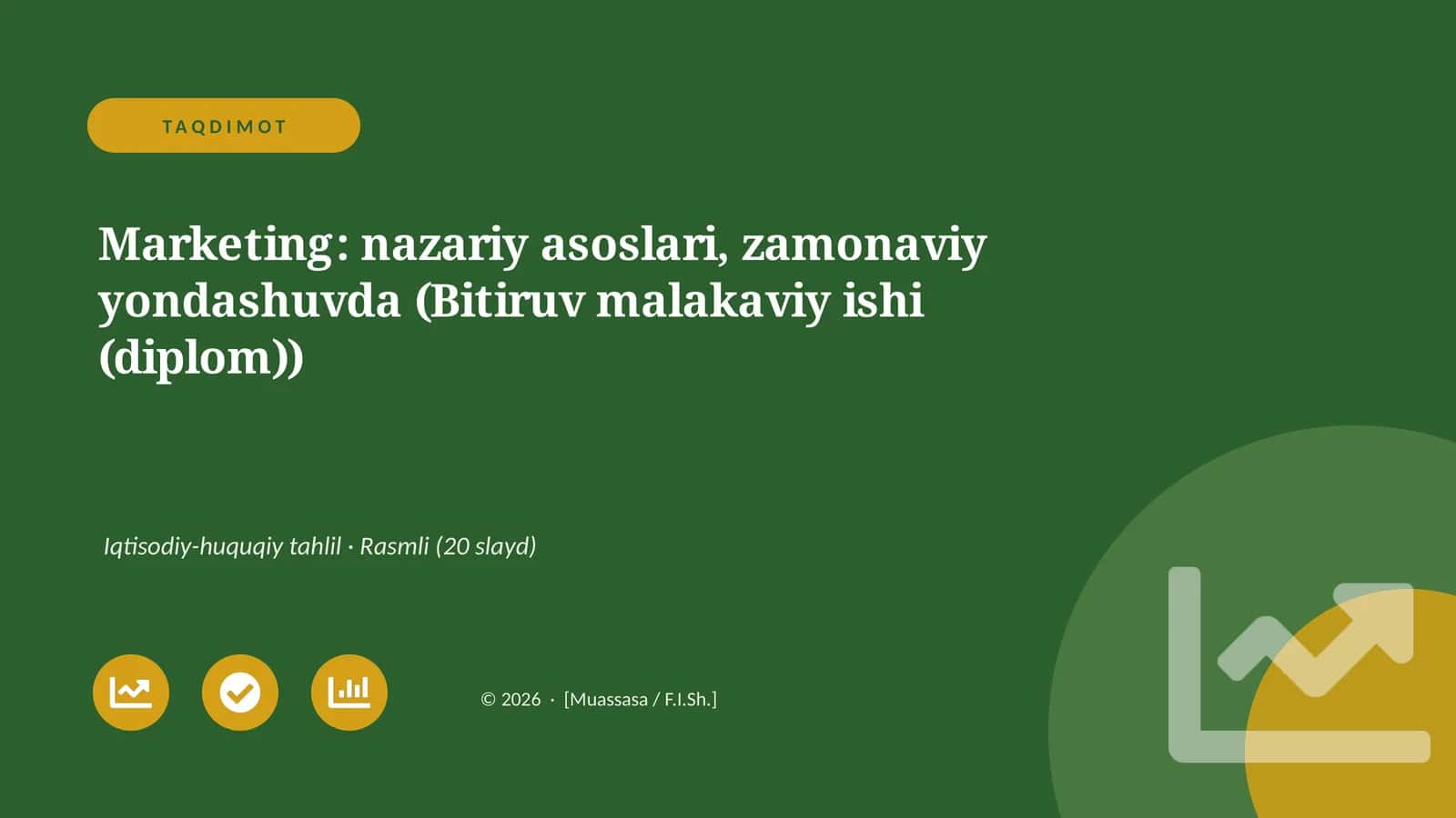 Marketing: nazariy asoslari, zamonaviy yondashuvda