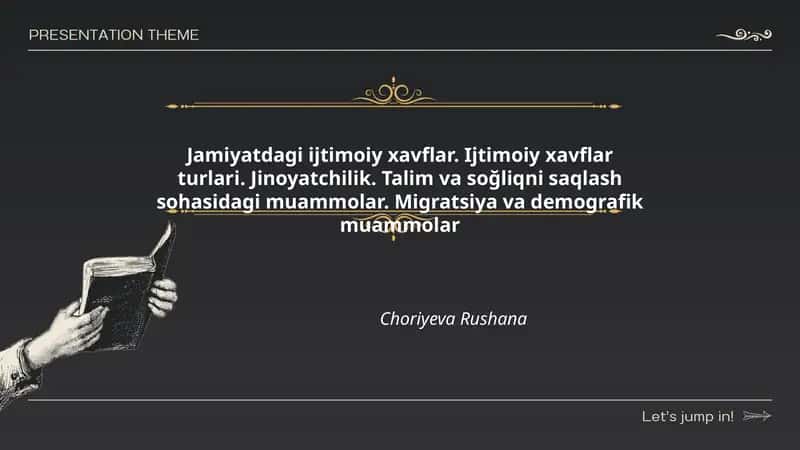 Jamiyatdagi ijtimoiy xavflar