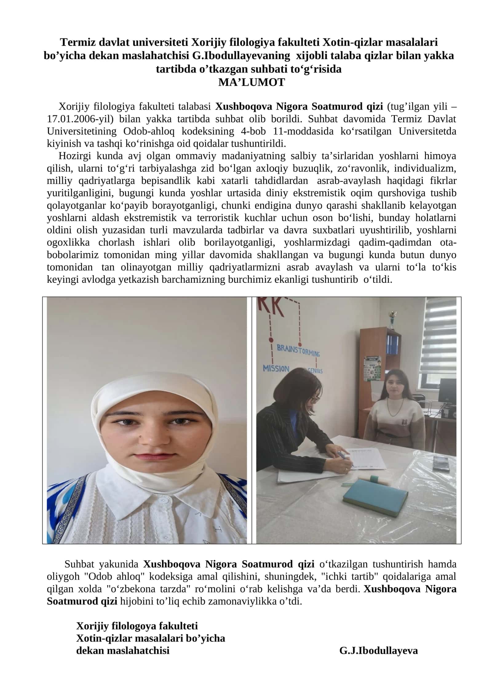 Xotin-qizlar masalalari