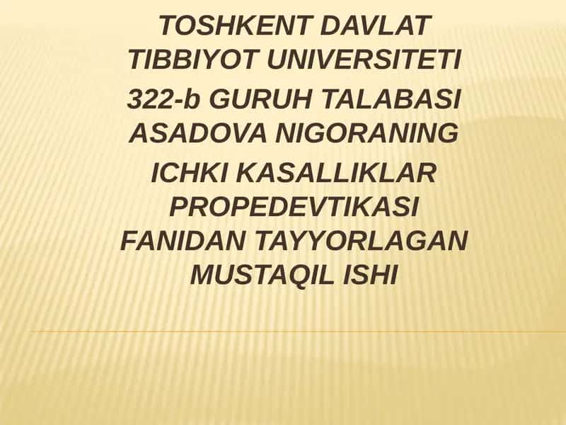 Deontologiya. Sog`lom turmush tarzi