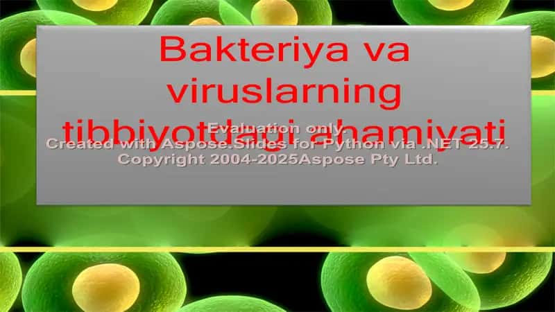 Bakteriya va viruslarning tibbiyotdagi ahamiyati