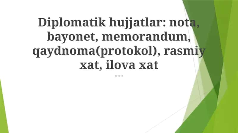 Diplomatik Hujjatlar
