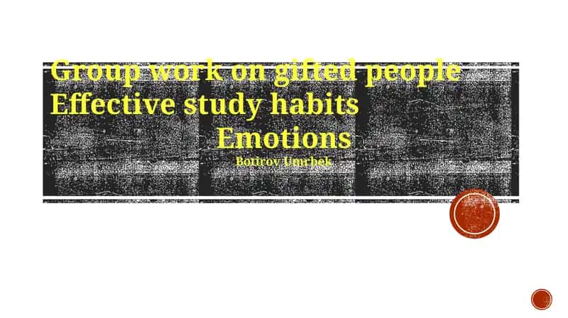 Group work on gifted people