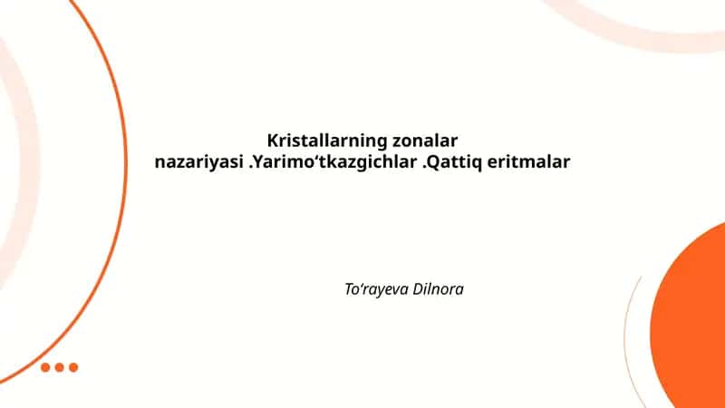 Kristallarning zonalar nazariyasi